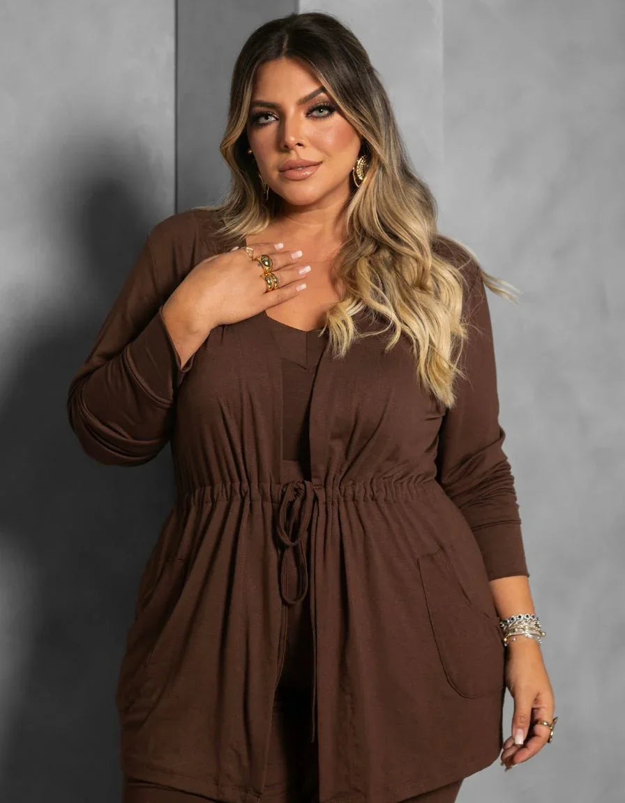 Cardigan com Cropped