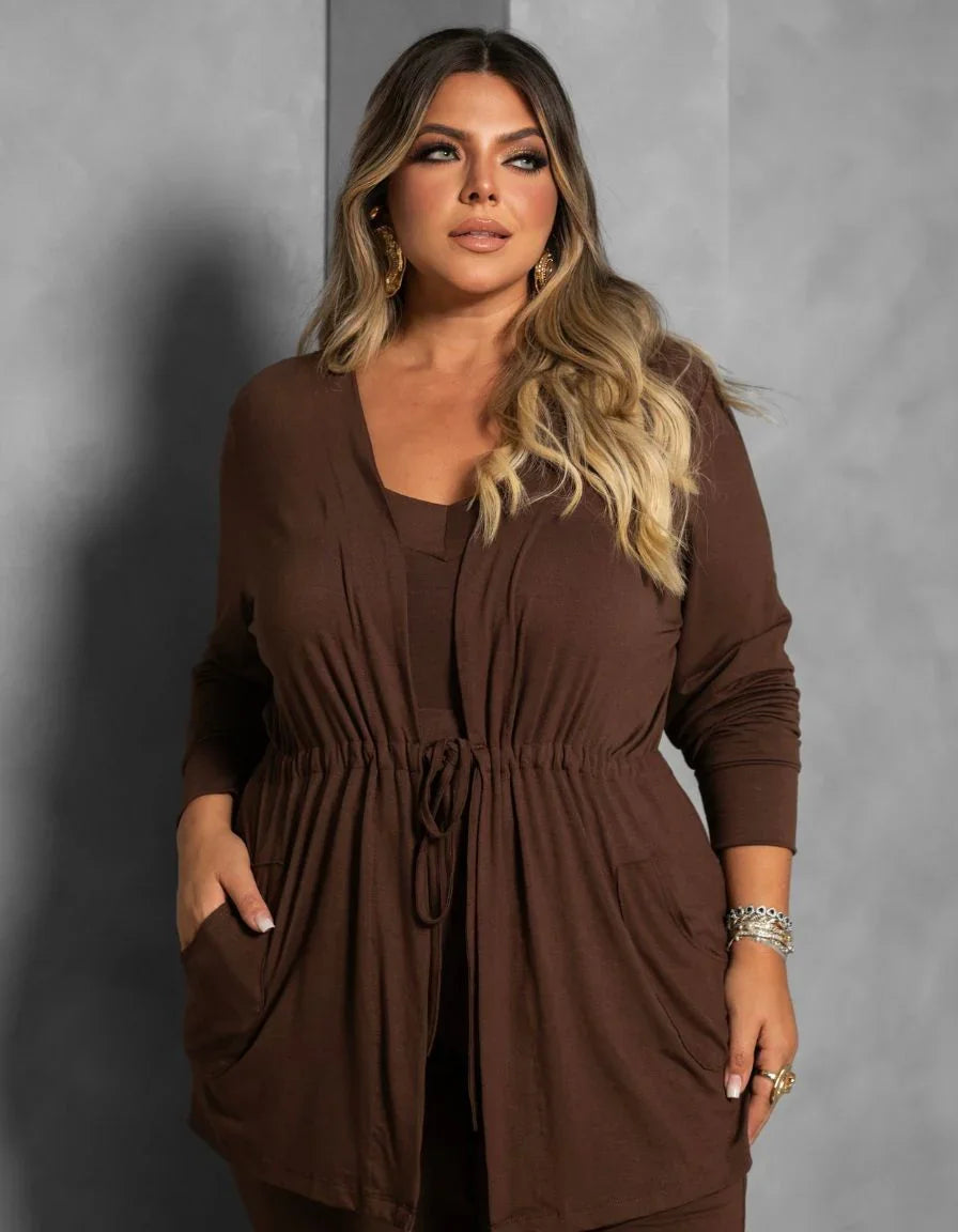 Cardigan com Cropped